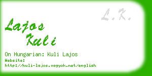 lajos kuli business card